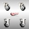 Service Caster 3 Inch 316SS Black Polyurethane Wheel Swivel Top Plate Caster Rigid SCC, 2PK SCC-SS31620S314-PPUB-BLK-2-R-2 - alternate 4
